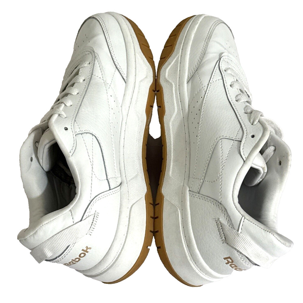 Women's Reebok Classics Chalk Casual Lace-Up Shoes AR30184W White/Rose/Gold - Picture 4 of 9